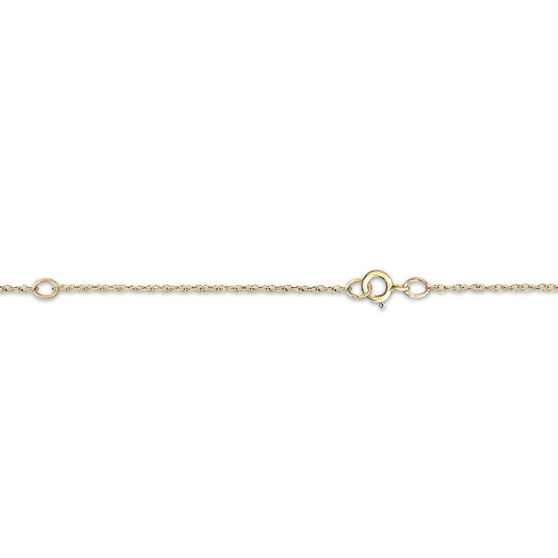 Main Image 3 of Family Name Loop Necklace with Diamond Accents 14K Yellow Gold 18&quot;