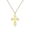 Thumbnail Image 1 of Men's Diamond Accent Best Dad & Initials Cross Necklace 10K Yellow Gold 22&quot;