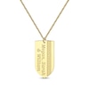 Thumbnail Image 1 of Men's Engraved Names Shield Necklace 10K Yellow Gold 22&quot;