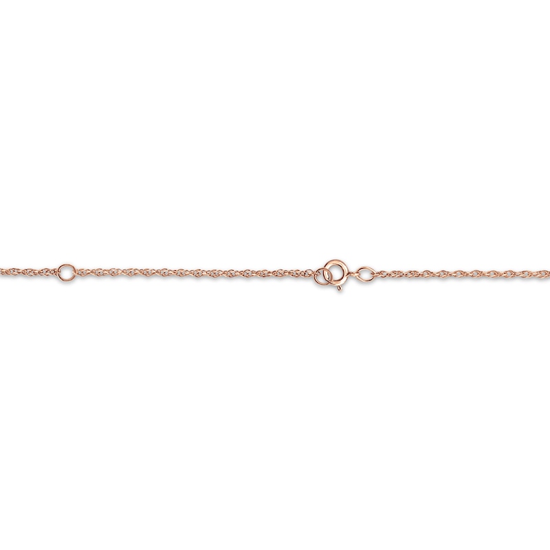 Main Image 6 of Scrollwork Name Necklace with Diamond Accents 14K Rose Gold 18&quot;