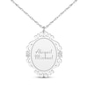 Thumbnail Image 2 of Scrollwork Name Necklace with Diamond Accents 14K White Gold 18"