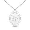Thumbnail Image 3 of Scrollwork Name Necklace with Diamond Accents 14K White Gold 18"