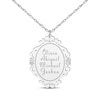 Thumbnail Image 4 of Scrollwork Name Necklace with Diamond Accents 14K White Gold 18"