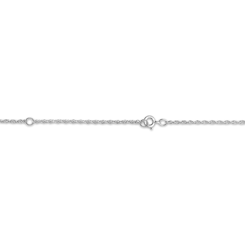 Main Image 6 of Scrollwork Name Necklace with Diamond Accents 14K White Gold 18"