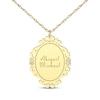 Thumbnail Image 2 of Scrollwork Name Necklace with Diamond Accents 14K Yellow Gold 18"