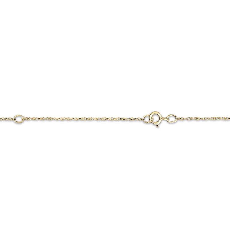 Main Image 6 of Scrollwork Name Necklace with Diamond Accents 14K Yellow Gold 18"