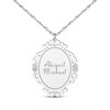 Thumbnail Image 2 of Scrollwork Name Necklace with Diamond Accents Sterling Silver 18"