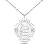 Thumbnail Image 4 of Scrollwork Name Necklace with Diamond Accents Sterling Silver 18"