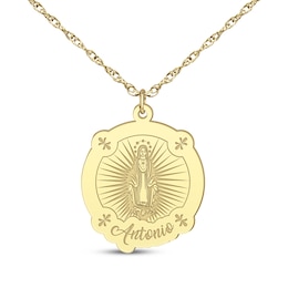 Virgin Mary Name Necklace 10K Yellow Gold 18"