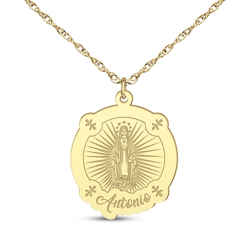 Main Image 1 of Virgin Mary Name Necklace 10K Yellow Gold 18&quot;