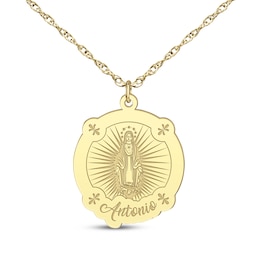 Virgin Mary Name Necklace 14K Yellow Gold 18"