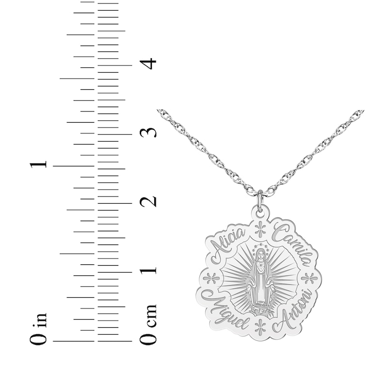 Main Image 6 of Virgin Mary Name Necklace Sterling Silver 18&quot;