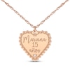 Thumbnail Image 1 of Quinceañera &quot;15 Años&quot; & Name Heart Necklace with Diamond Accent 14K Rose Gold 18&quot;