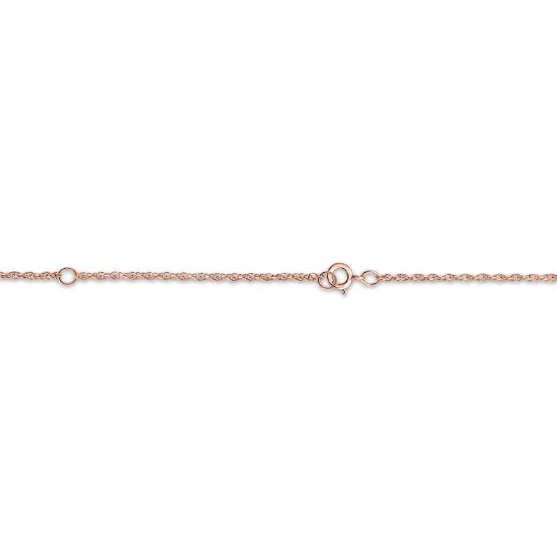 Main Image 2 of Quinceañera &quot;15 Años&quot; & Name Heart Necklace with Diamond Accent 14K Rose Gold 18&quot;
