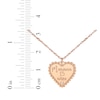 Thumbnail Image 4 of Quinceañera &quot;15 Años&quot; & Name Heart Necklace with Diamond Accent 14K Rose Gold 18&quot;