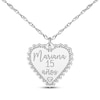 Thumbnail Image 1 of Quinceañera "15 Años" & Name Heart Necklace with Diamond Accent 14K White Gold 18"