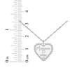 Thumbnail Image 4 of Quinceañera "15 Años" & Name Heart Necklace with Diamond Accent 14K White Gold 18"