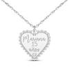 Thumbnail Image 1 of Quinceañera &quot;15 Años&quot; & Name Heart Necklace with Diamond Accent Sterling Silver 18&quot;