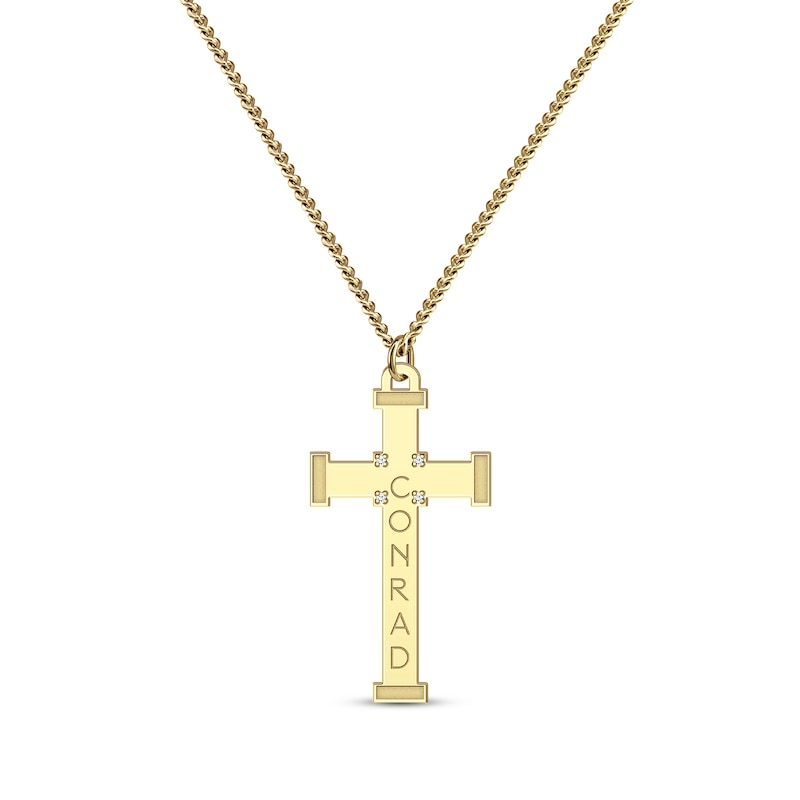 Men's Gold X Cross Charm in 10K Gold