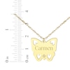 Thumbnail Image 4 of Cutout Butterfly Diamond Accent Name Necklace 10K Yellow Gold 18"