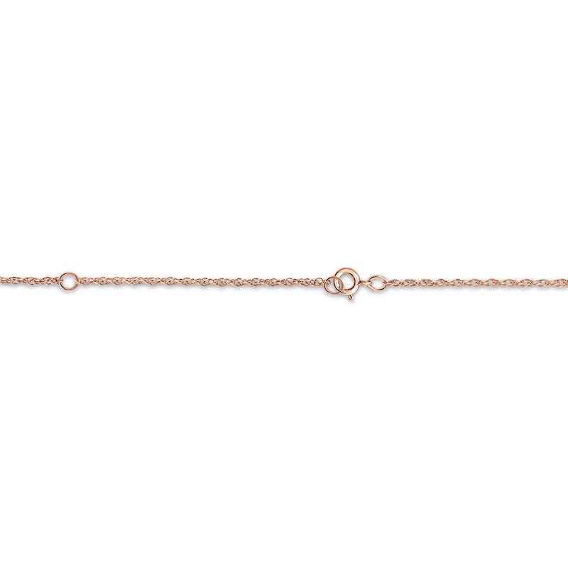 Main Image 2 of Cutout Butterfly Diamond Accent Name Necklace 14K Rose Gold 18&quot;