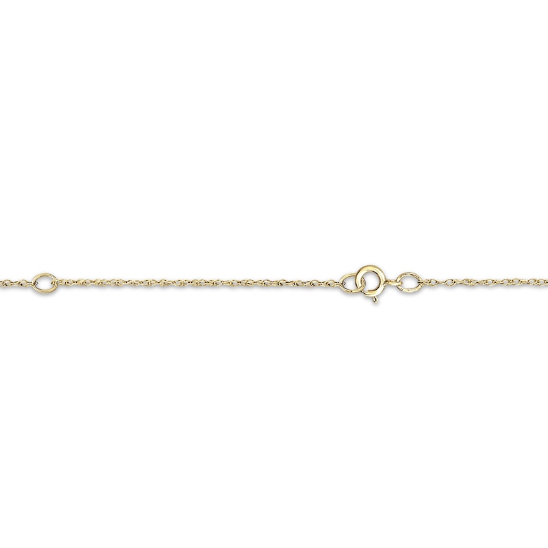 Main Image 2 of Cutout Hearts Butterfly Diamond Accent Name Necklace 14K Yellow Gold 18"
