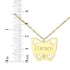 Thumbnail Image 4 of Cutout Hearts Butterfly Diamond Accent Name Necklace 14K Yellow Gold 18"
