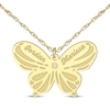 Thumbnail Image 2 of Diamond Accent Butterfly Name Necklace 10K Yellow Gold 18&quot;