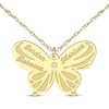 Thumbnail Image 3 of Diamond Accent Butterfly Name Necklace 10K Yellow Gold 18&quot;