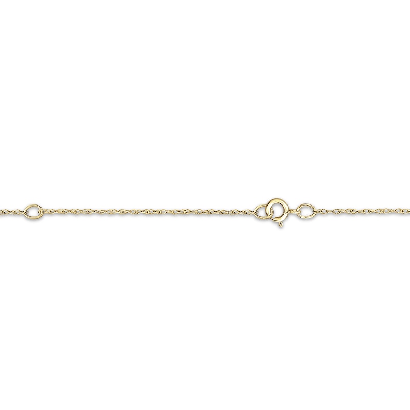 Main Image 5 of Diamond Accent Butterfly Name Necklace 10K Yellow Gold 18&quot;