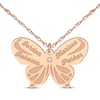 Thumbnail Image 4 of Diamond Accent Butterfly Name Necklace 14K Rose Gold 18&quot;