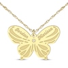 Thumbnail Image 2 of Diamond Accent Butterfly Name Necklace 14K Yellow Gold 18&quot;