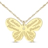 Thumbnail Image 4 of Diamond Accent Butterfly Name Necklace 14K Yellow Gold 18&quot;