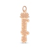 Thumbnail Image 2 of Flower-Topped Vertical Tag Name Necklace 14K Rose Gold 18&quot;
