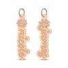 Thumbnail Image 2 of Flower-Topped Vertical Two Tag Name Necklace 14K Rose Gold 18&quot;