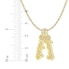 Thumbnail Image 6 of Flower-Topped Vertical Two Tag Name Necklace 14K Yellow Gold 18&quot;