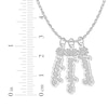 Thumbnail Image 6 of Flower-Topped Vertical Three Tag Name Necklace Sterling Silver 18"