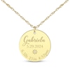 Thumbnail Image 1 of Baby Stats Disc Diamond Accent Necklace 10K Yellow Gold 18"
