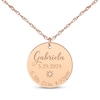 Thumbnail Image 1 of Baby Stats Disc Diamond Accent Necklace 14K Rose Gold 18&quot;