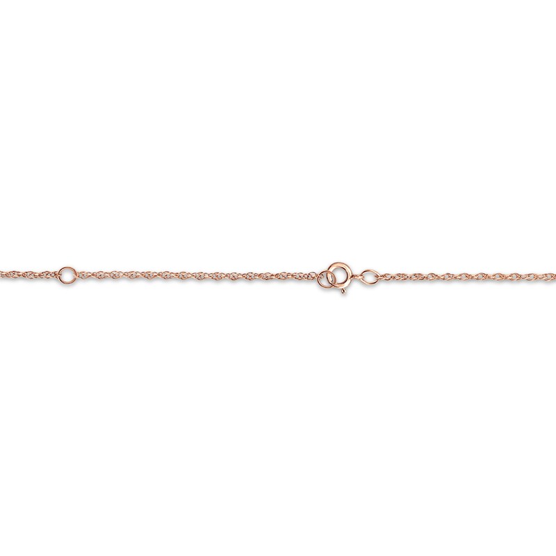 Main Image 2 of Baby Stats Disc Diamond Accent Necklace 14K Rose Gold 18&quot;