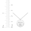 Thumbnail Image 3 of Baby Stats Alphabet Blocks Disc Necklace 10K White Gold 18&quot;