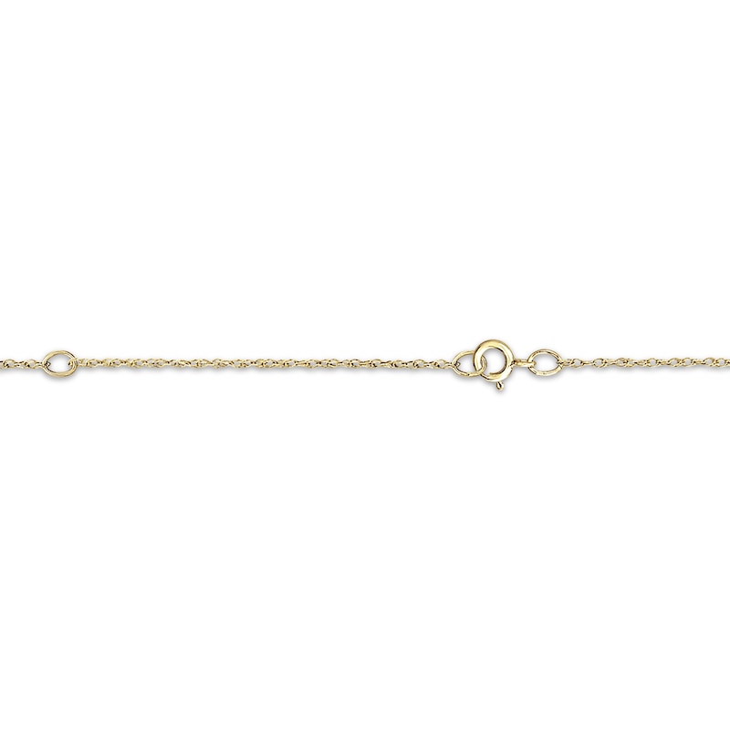 Main Image 2 of Baby Stats Alphabet Blocks Disc Necklace 10K Yellow Gold 18&quot;