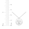 Thumbnail Image 3 of Baby Stats Alphabet Blocks Disc Necklace 14K White Gold 18&quot;