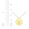 Thumbnail Image 3 of Baby Stats Alphabet Blocks Disc Necklace 14K Yellow Gold 18&quot;