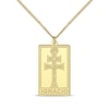 Thumbnail Image 1 of Two-Barred Cross Rectangle Name Necklace 10K Yellow Gold 22&quot;