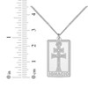 Thumbnail Image 4 of Men's Two-Barred Cross Dog Tag Name Necklace Sterling Silver 22&quot;