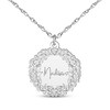 Thumbnail Image 2 of Personalized Disc Necklace with Diamond Accent Sterling Silver 18&quot;