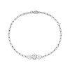 Thumbnail Image 3 of Engravable Three Hearts Paperclip Chain Bracelet Sterling Silver