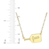 Thumbnail Image 4 of Engravable Pickleball Paddle Name Necklace 10K Yellow Gold 18"