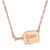 Thumbnail Image 1 of Engravable Pickleball Paddle Name Necklace 14K Rose Gold 18&quot;
